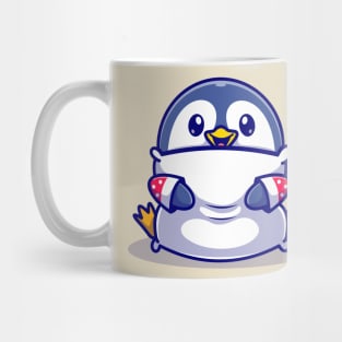 Cute Baby Penguin Hug Pillow Cartoon Mug